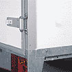 Box trailer with reinforced frame for maximum stability and durability.